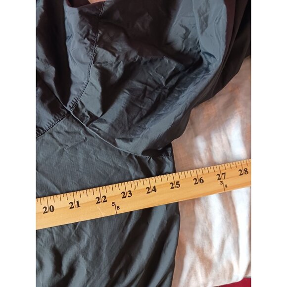 Nike Mens  Hooded Windbreaker Jacket Lightweight Zip-Up With Logo Black/ Gray - Picture 9 of 14